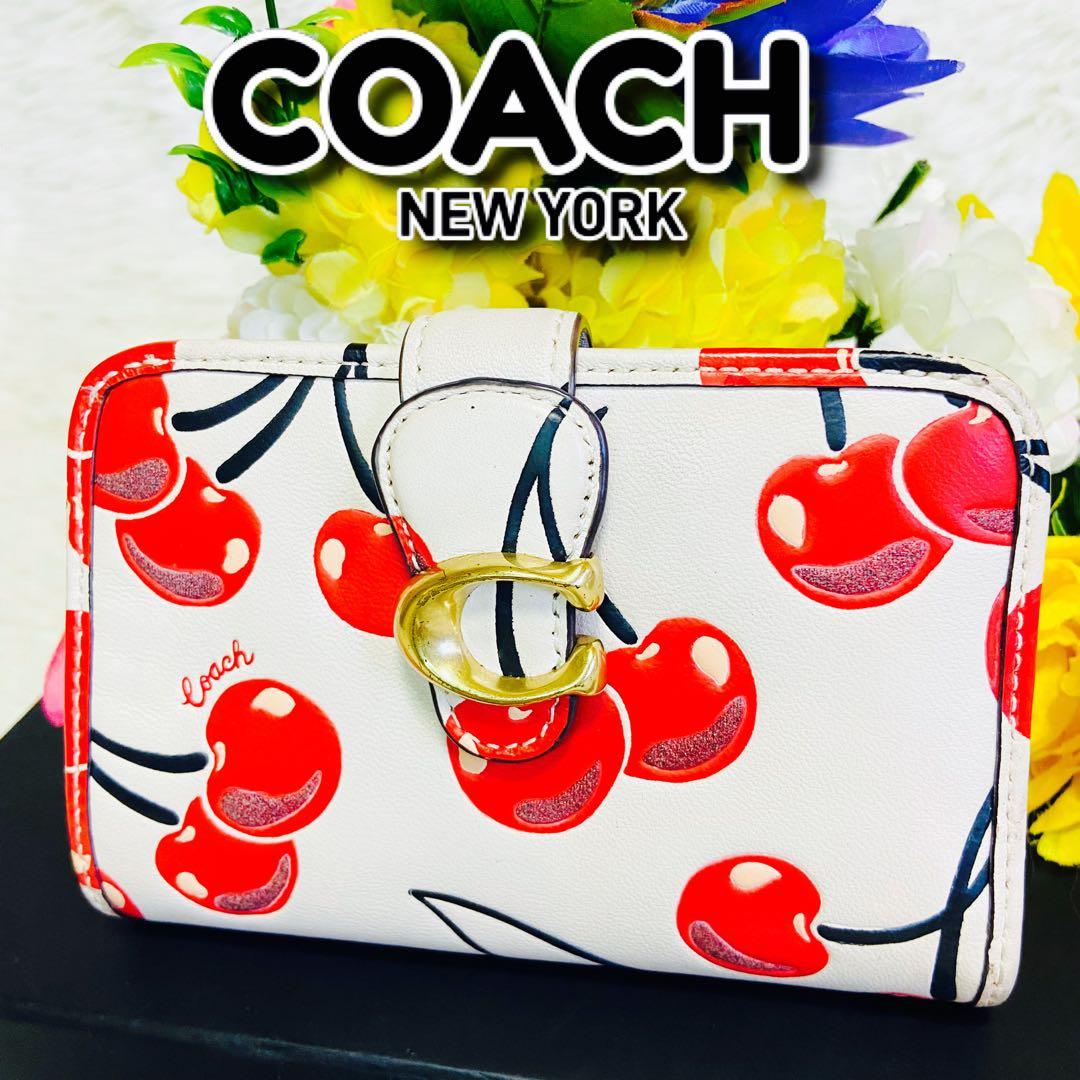 COACH✨コーチ✨財布✨チェリー✨タビー✨ウォレット✨ラメ✨さくらんぼ✨本革