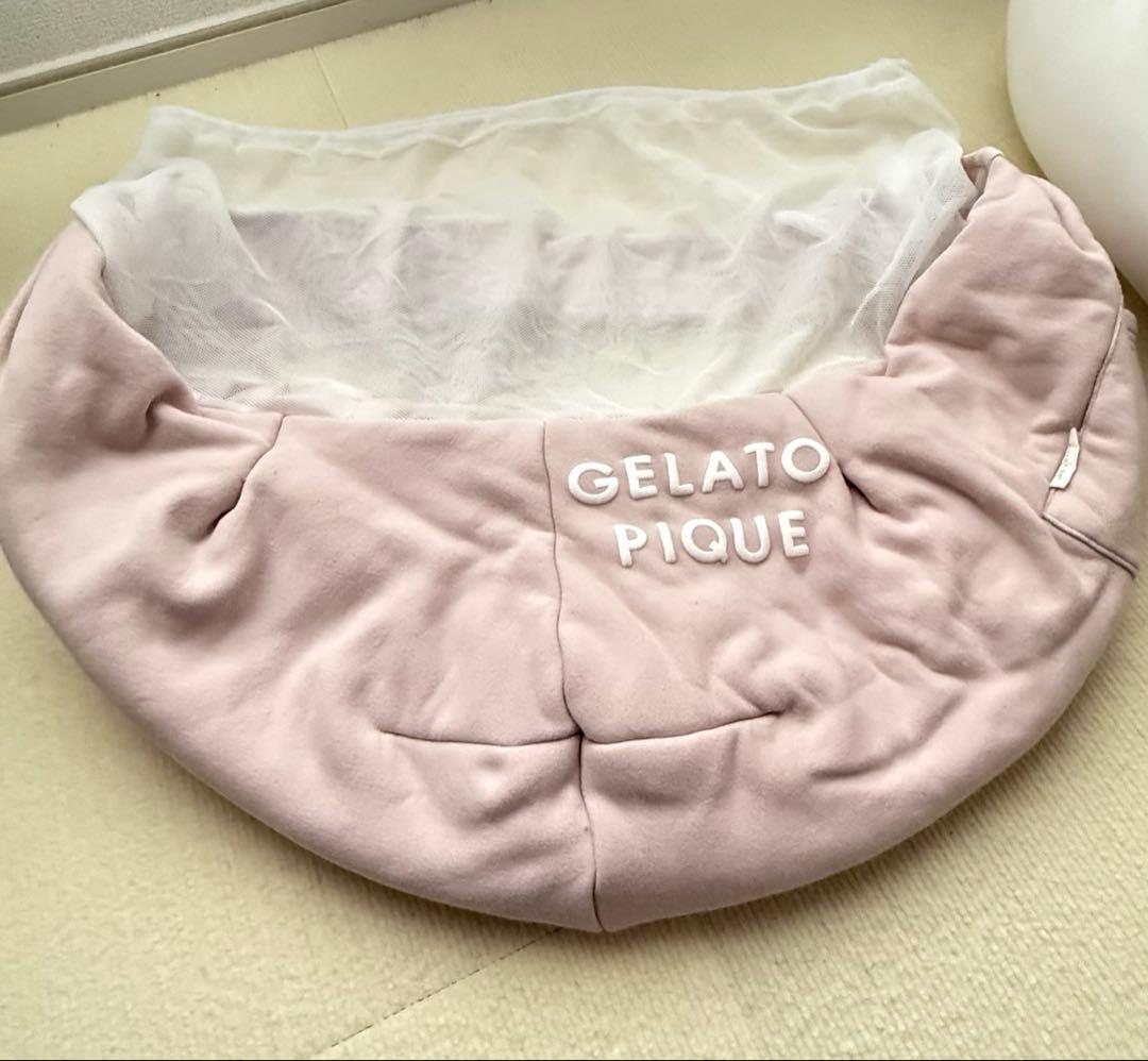 【新品未使用】ジェラートピケスリングキャリーバッグ ピンクベージュ