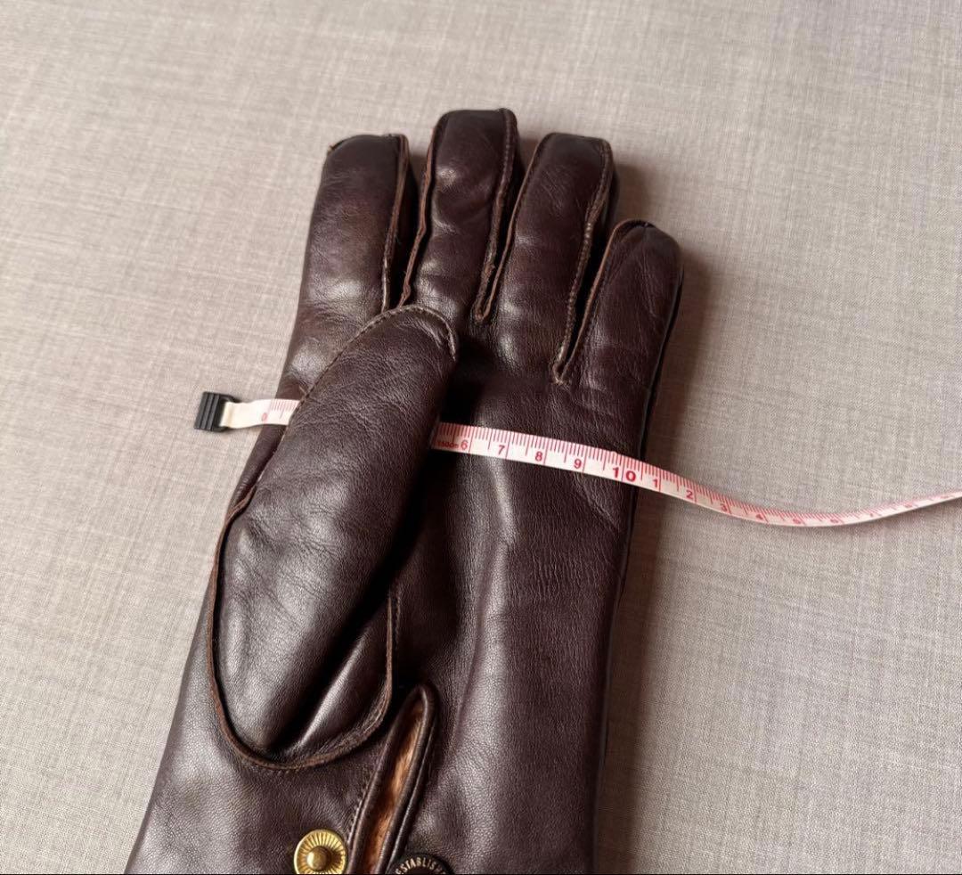 DENTS デンツ ラビットファー レザーグローブ ブラウン