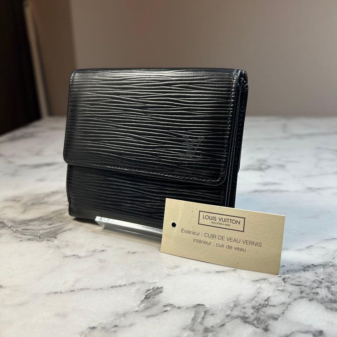 LV 三つ折り財布 エピポルトモネビ エカルトクレディ M63484 黒 337