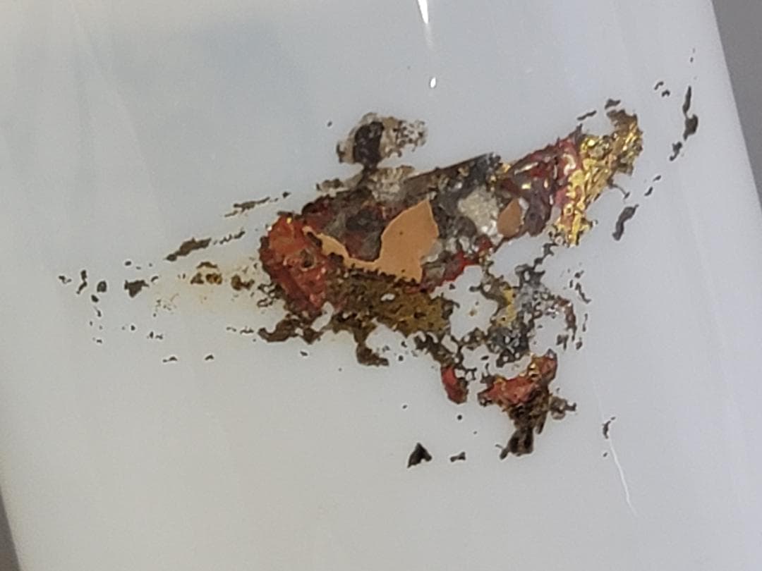 白色 江戸硝子 瓶 古美術 DT432