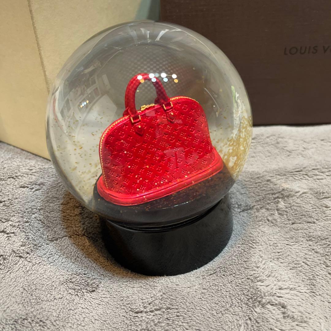 ルイヴィトン ノベルティ スノーグローブ スノードーム アルマ レッド ガラス