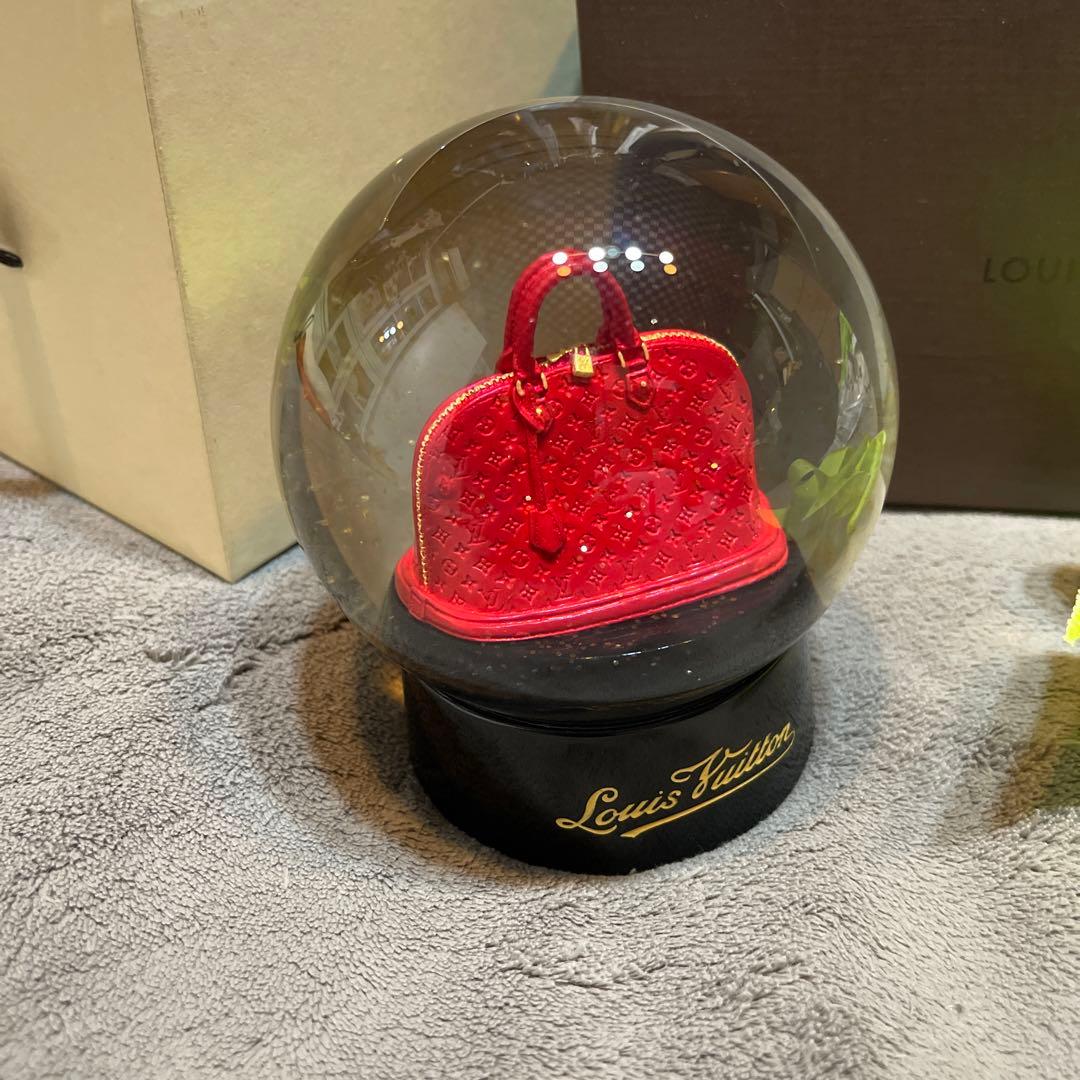 ルイヴィトン ノベルティ スノーグローブ スノードーム アルマ レッド ガラス