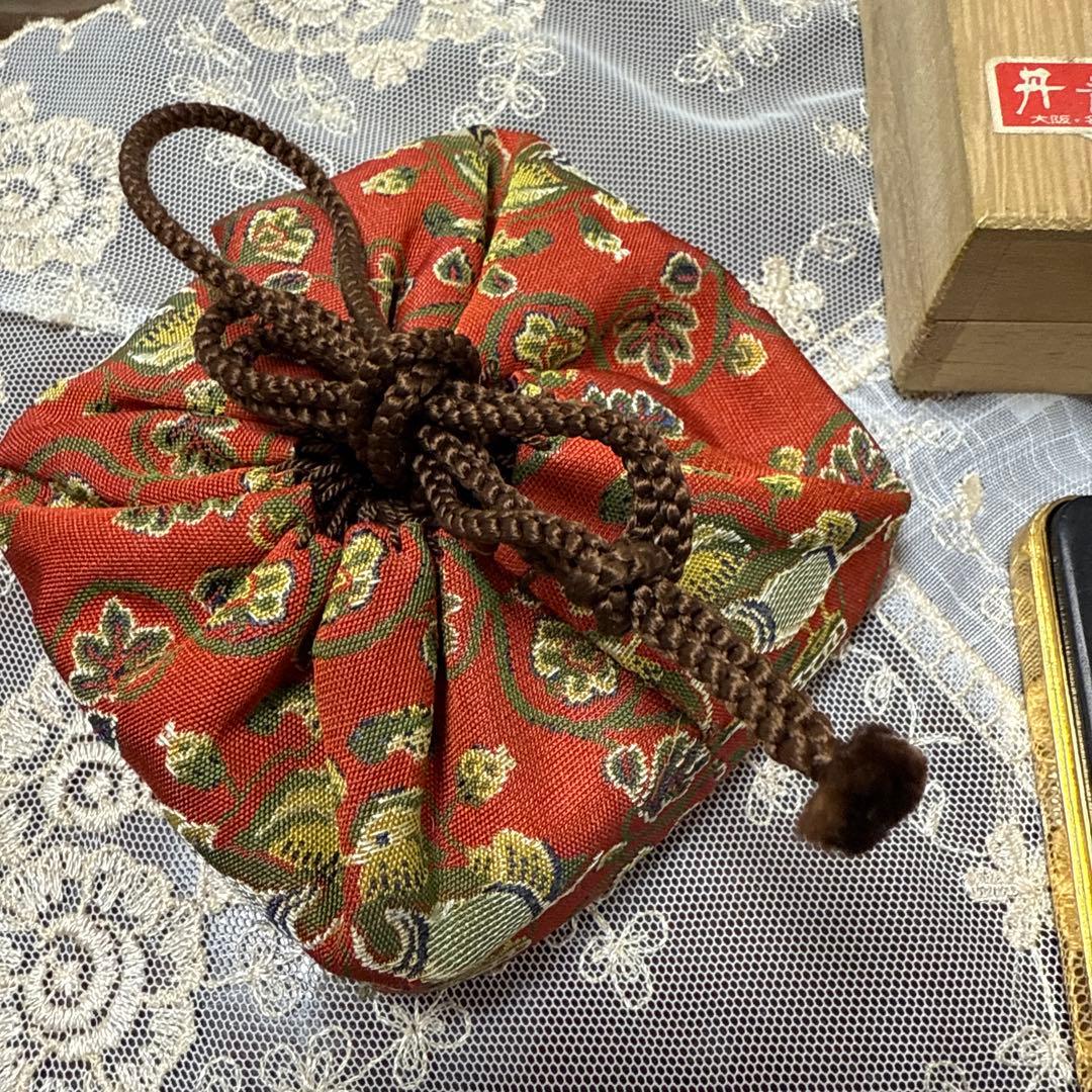 木製 硯箱 筆付き 和風デザイン