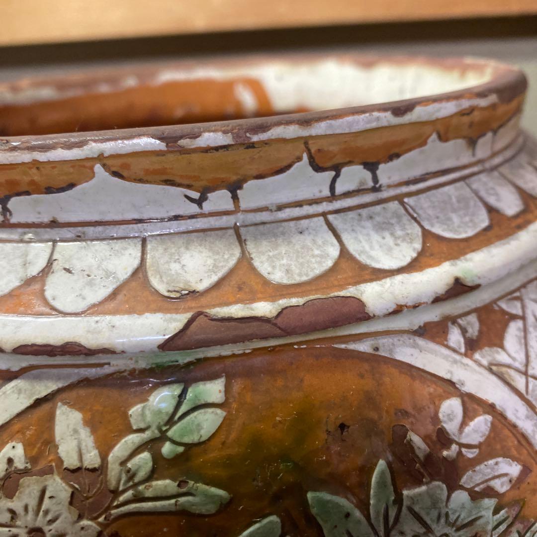 中国古玩　鳥華図花瓶　23cm18cm