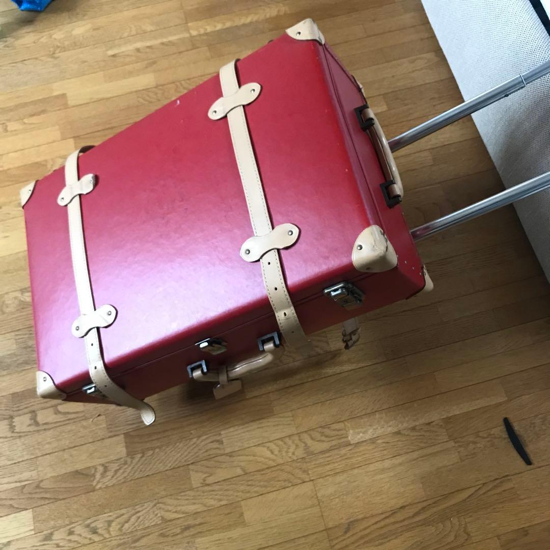 旅行トランク　旅行鞄　トランク　キャスター付き　レッド赤　中古