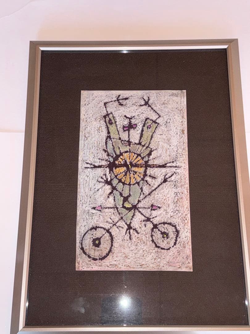 抽象画(画材クレヨン)