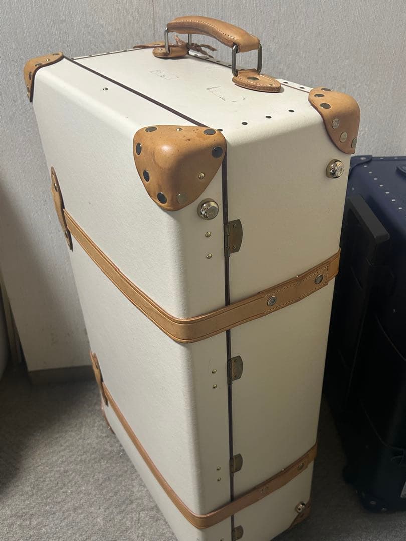 GLOBE TROTTER サファリ ラージ 2輪 アイボリーｘナチュラル