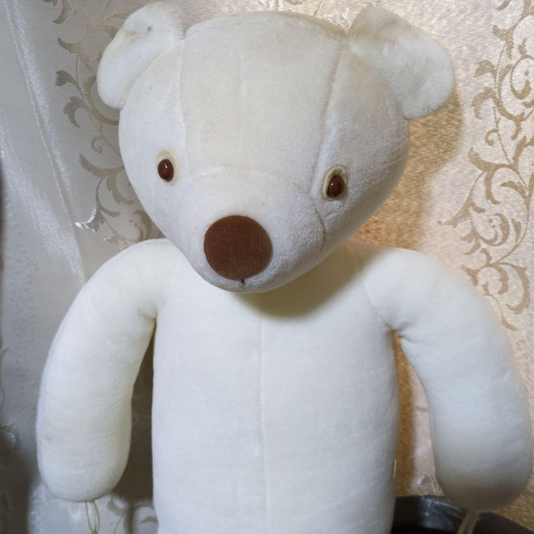 ミキハウス、ホワイトくま　ぬいぐるみ　レア