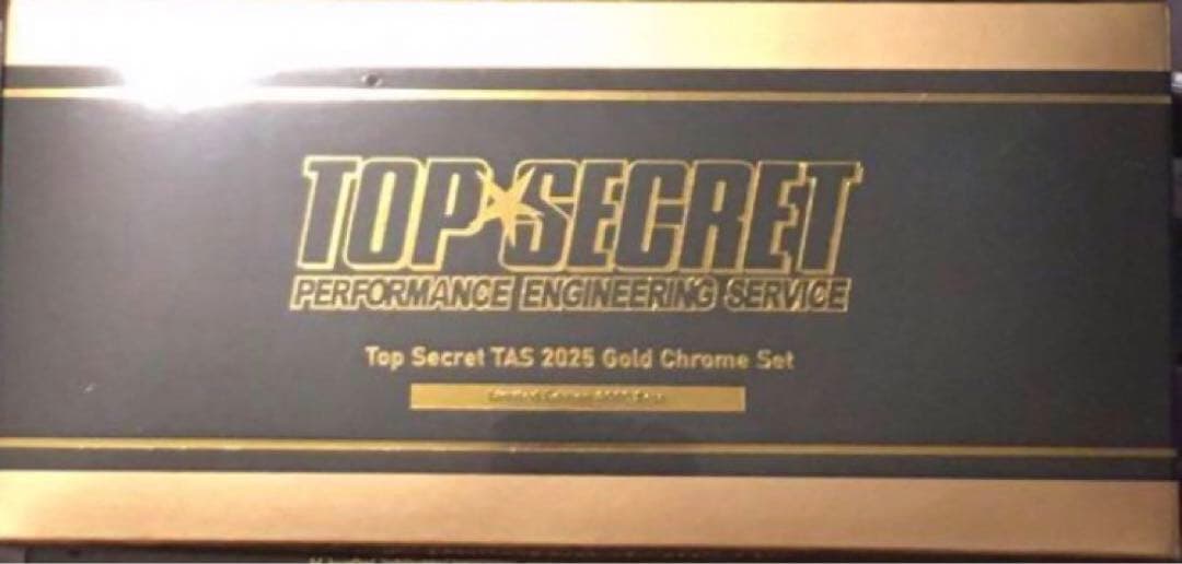 東京オートサロン2025 MINIGT製TOPSECRETゴールドクロームセット