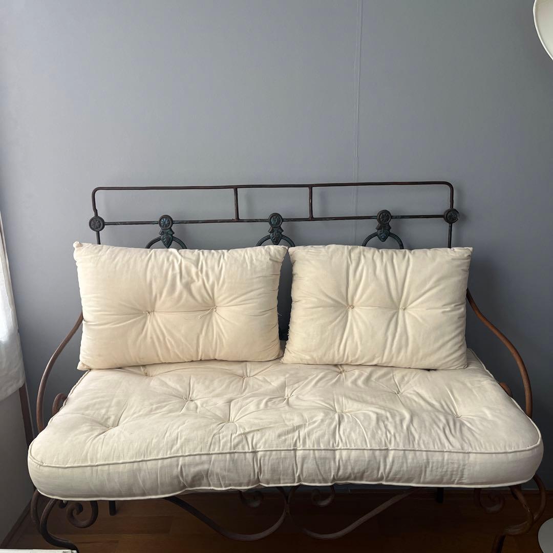 アンティーク　アイアン　ソファ　フレームのみ　引き取りも可