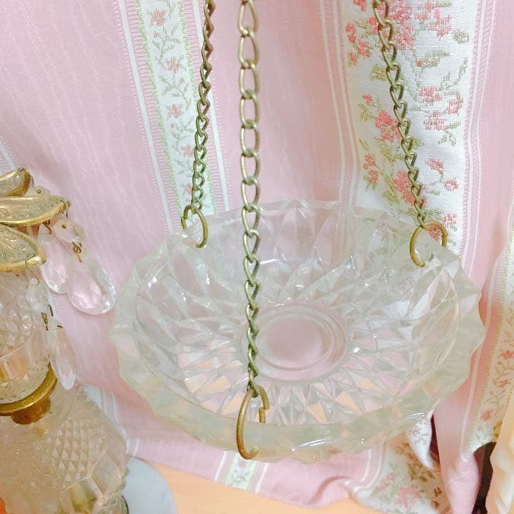 ヴィンテージ 天秤 アンティーク ガラス細工 置物 インテリア クリスタル