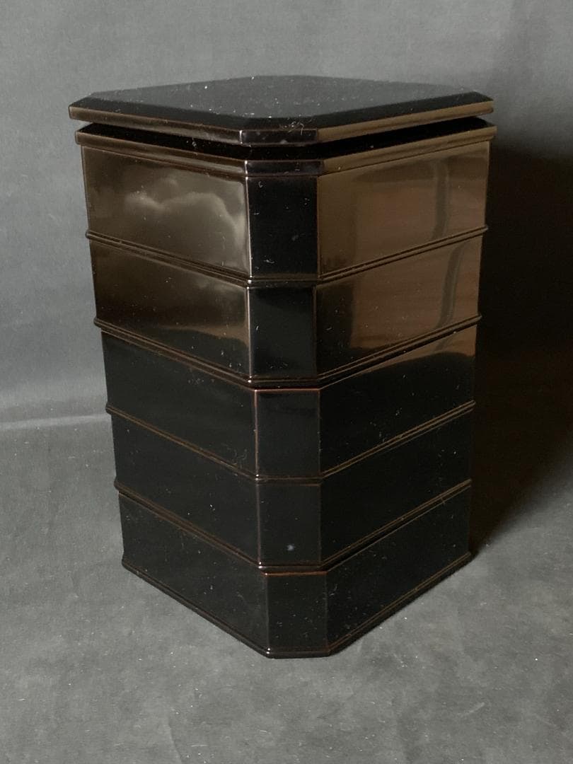 輪島塗 塩安製 真塗 天然木 縁高 菓子器 共箱 茶道具 茶懐石道具 803