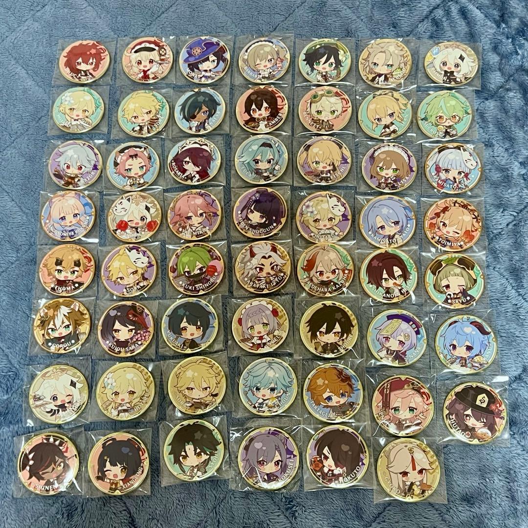 チ*ノ様 原神　スイパラ　モンド　璃月　稲妻 缶バッジ　55点コンプリートセット