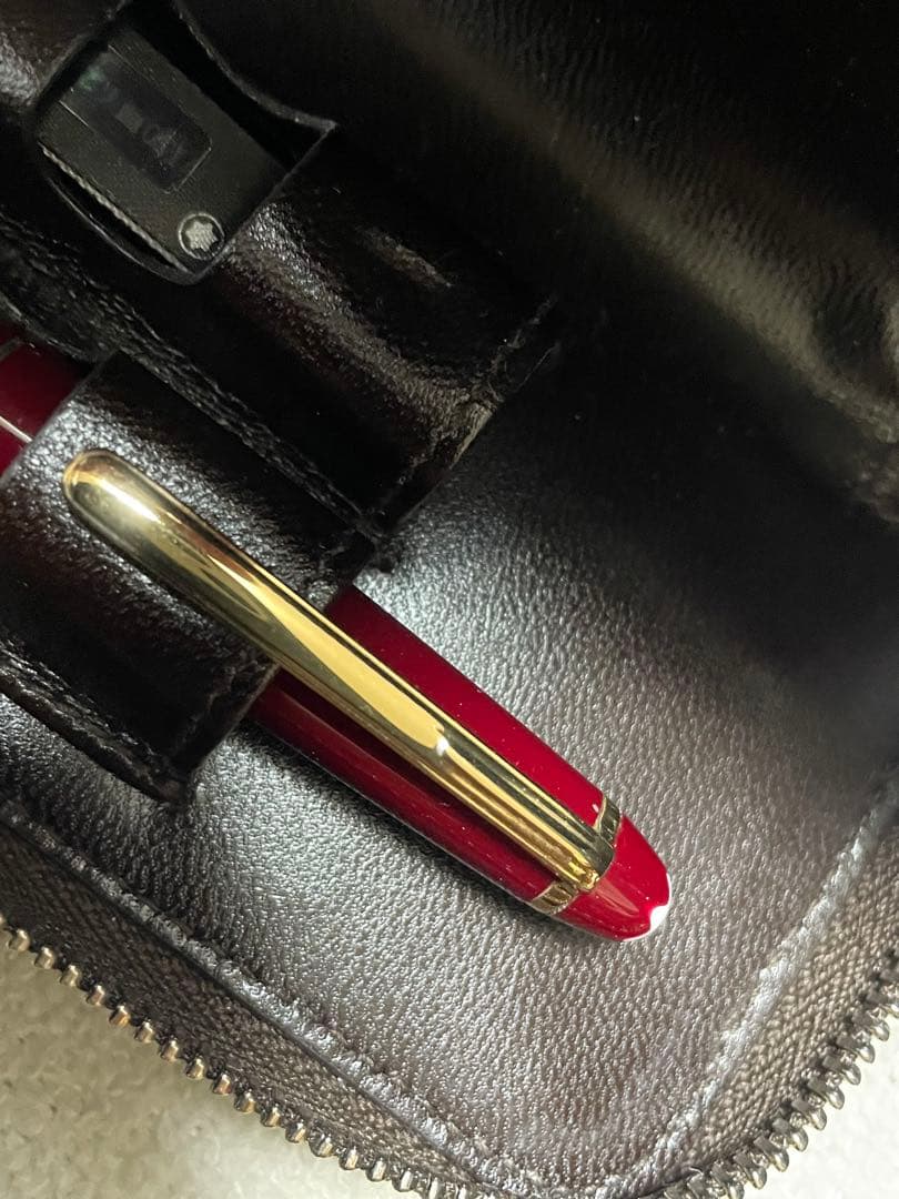 ‼️激レア‼️◾️美品◾️ペンケース2本差し◾️クロコダイル◾️ファスナー開閉式ボールペン◾️