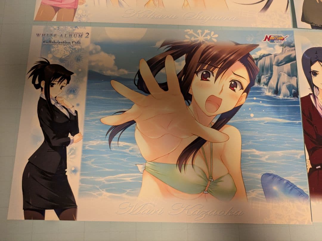 WHITEALBUM2 コラボカフェ　ランチョンマット　コンプ　雪菜　かずさ