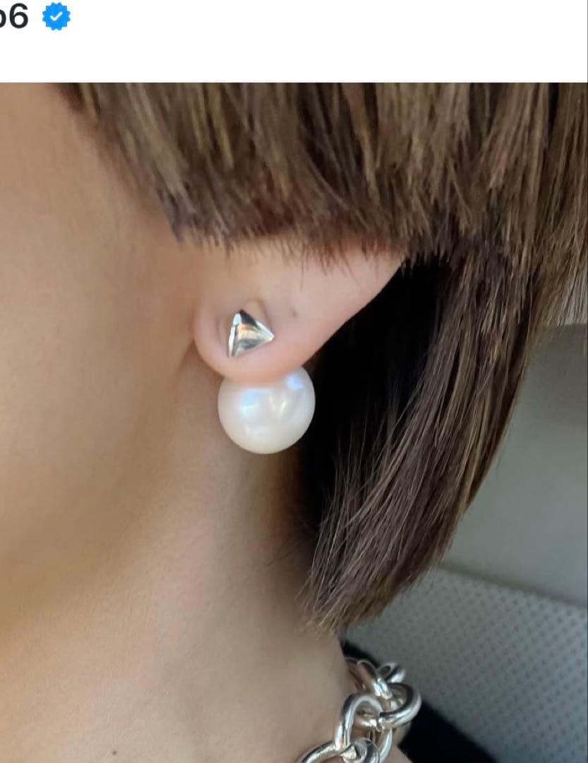 chieko パールキャッチピアス ゴールド