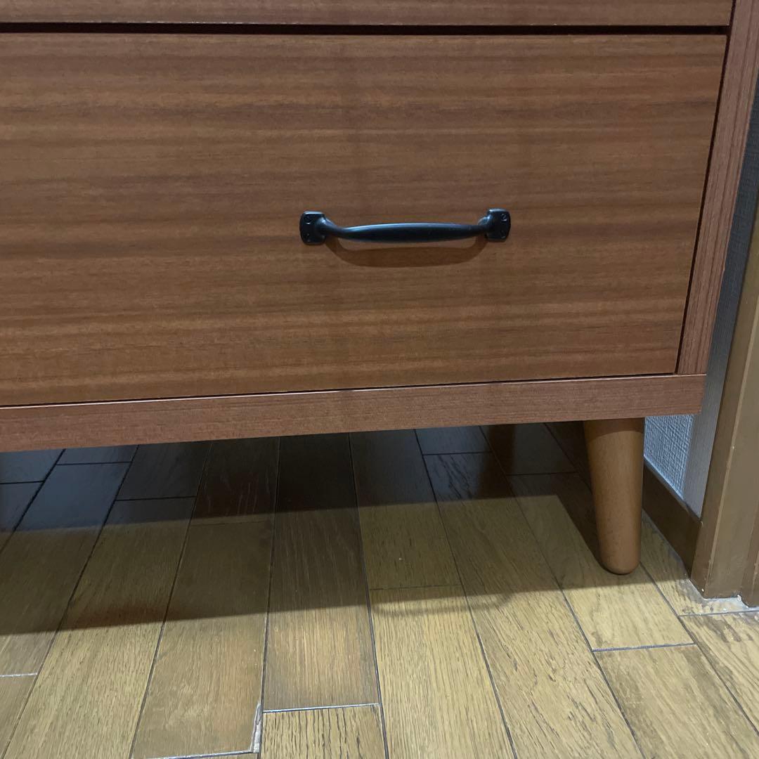 木製チェスト 7段 ブラウン