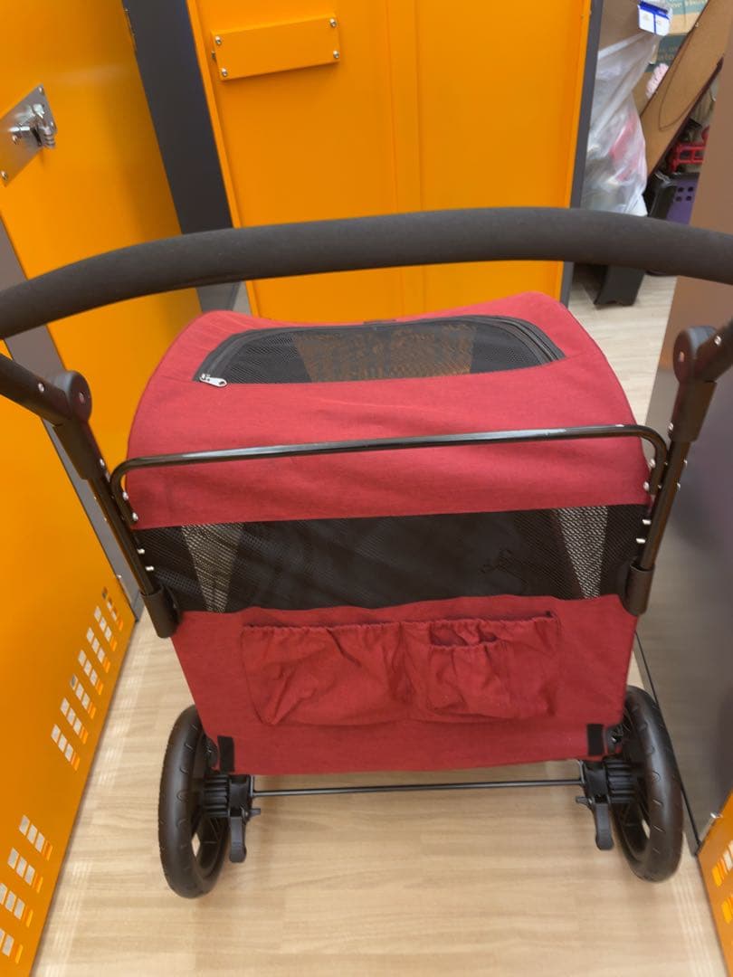 大型犬 ペットカート折りたたみ 4輪 ストッパー付き 軽量 組立