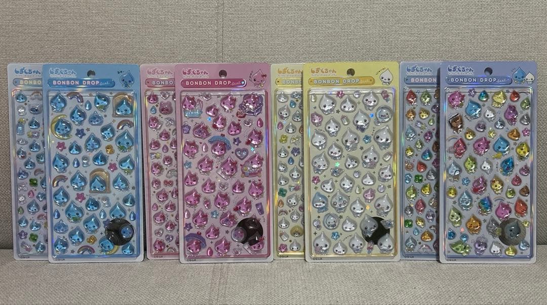 しずくちゃん　ボンボンドロップシール大　mini 8種セット　正規品