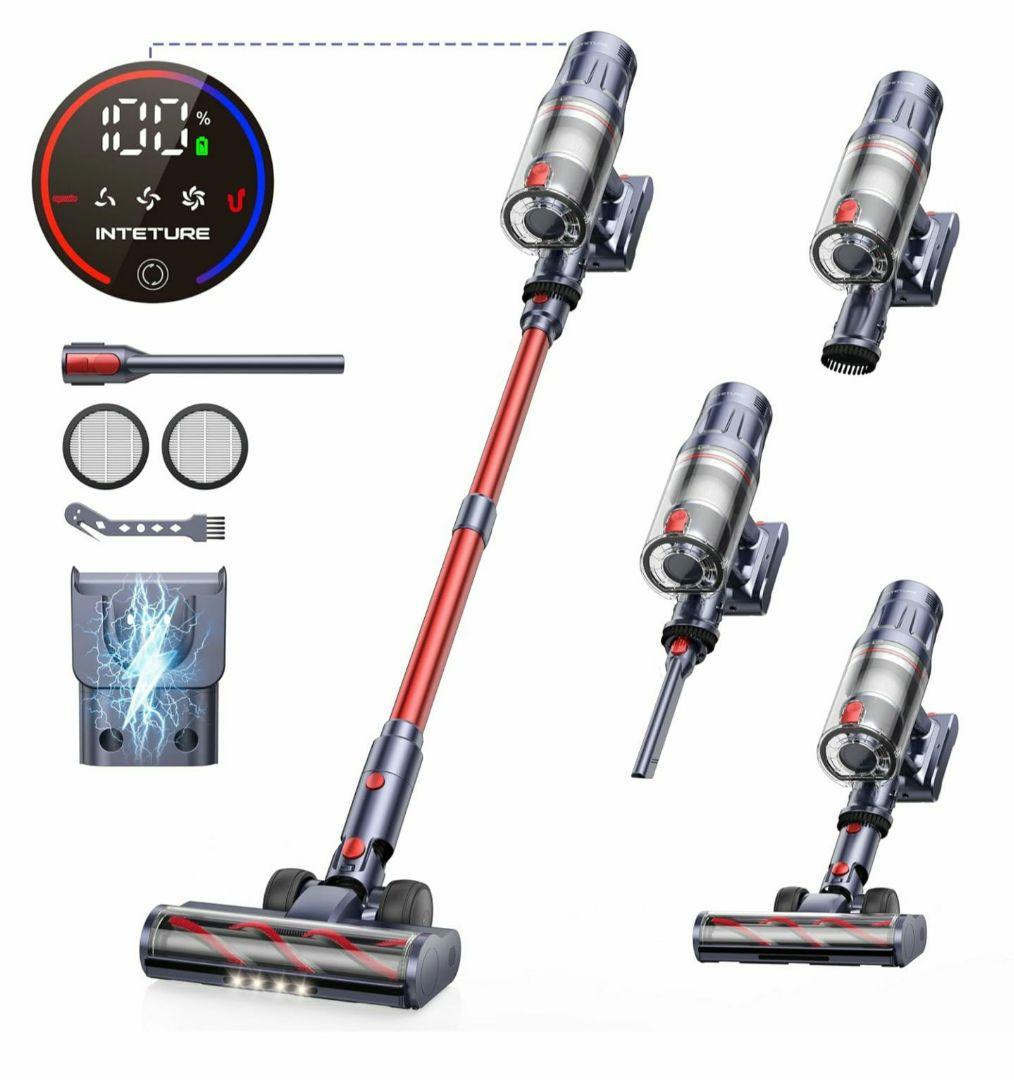 掃除機 コードレス 自立式 壁掛け充電可能 8月革新モデル　50KPa超強力吸引