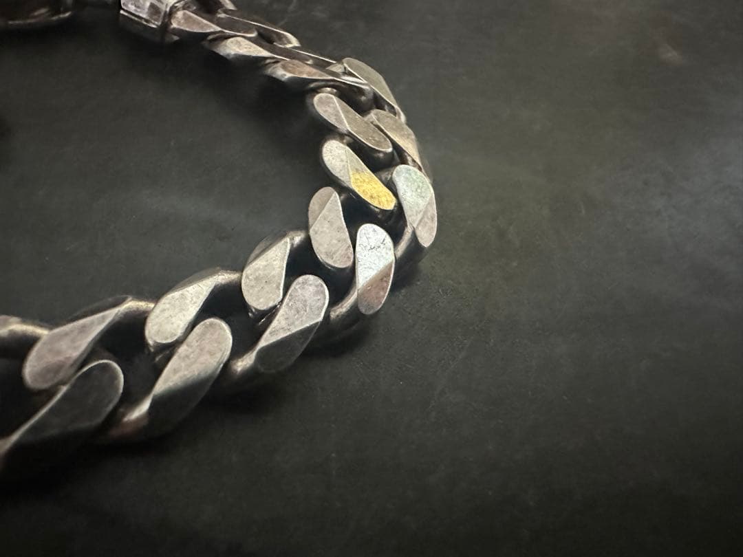 希少　ヴィンテージ　シルバー　925 ID 喜平　ヘヴィ　チェーン　アンティーク