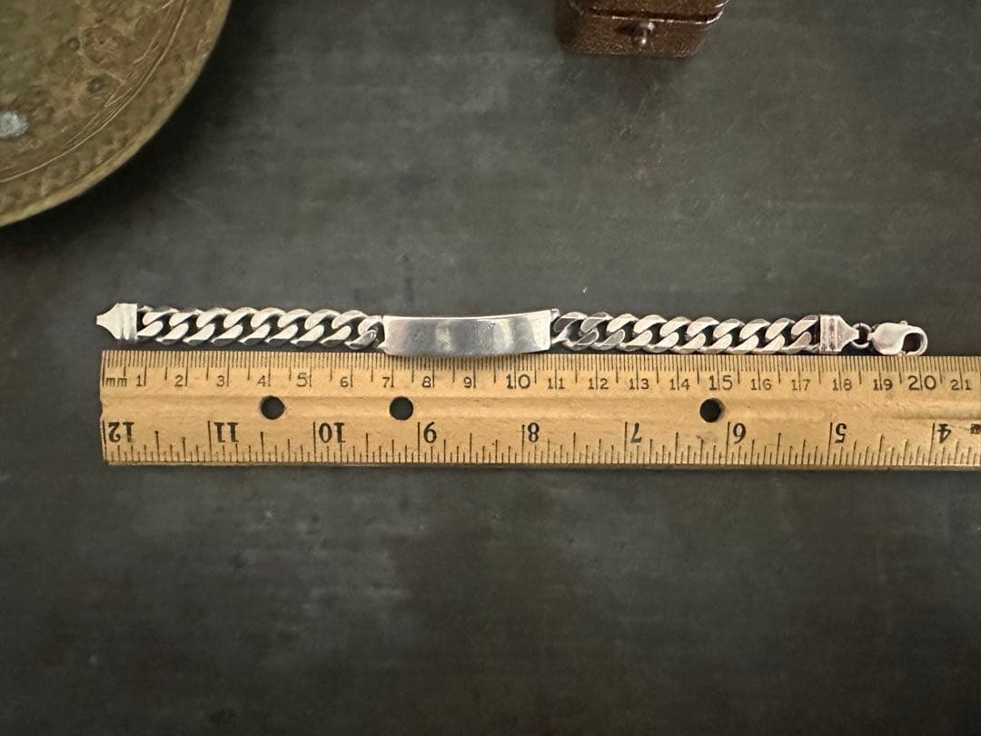 希少　ヴィンテージ　シルバー　925 ID 喜平　ヘヴィ　チェーン　アンティーク