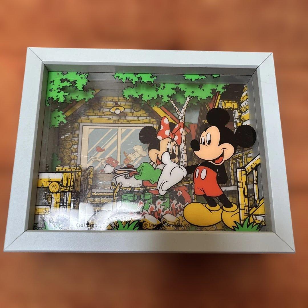 写真立て　ミッキー ミニー 3Dポップアップアート　ディズニー　レトロ
