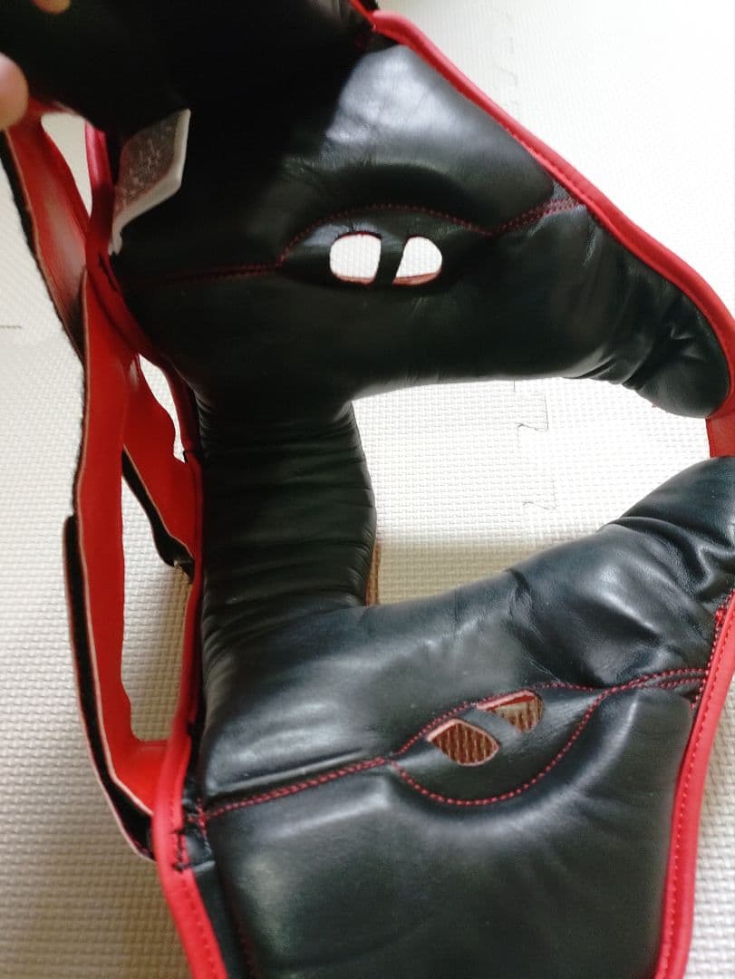 試着のみ　本革製　プライズリング　ヘッドギア　L