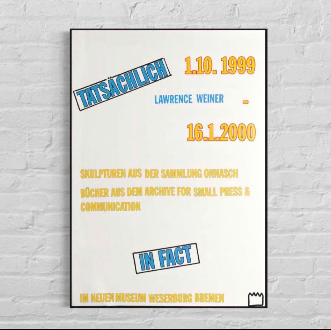【残1枚】ローレンス・ウェイナー 海外ポスター① Lawrence Weiner