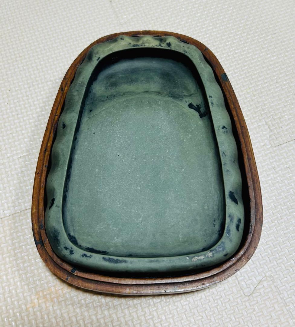 中国 古硯　清時代　緑端渓硯　書道具