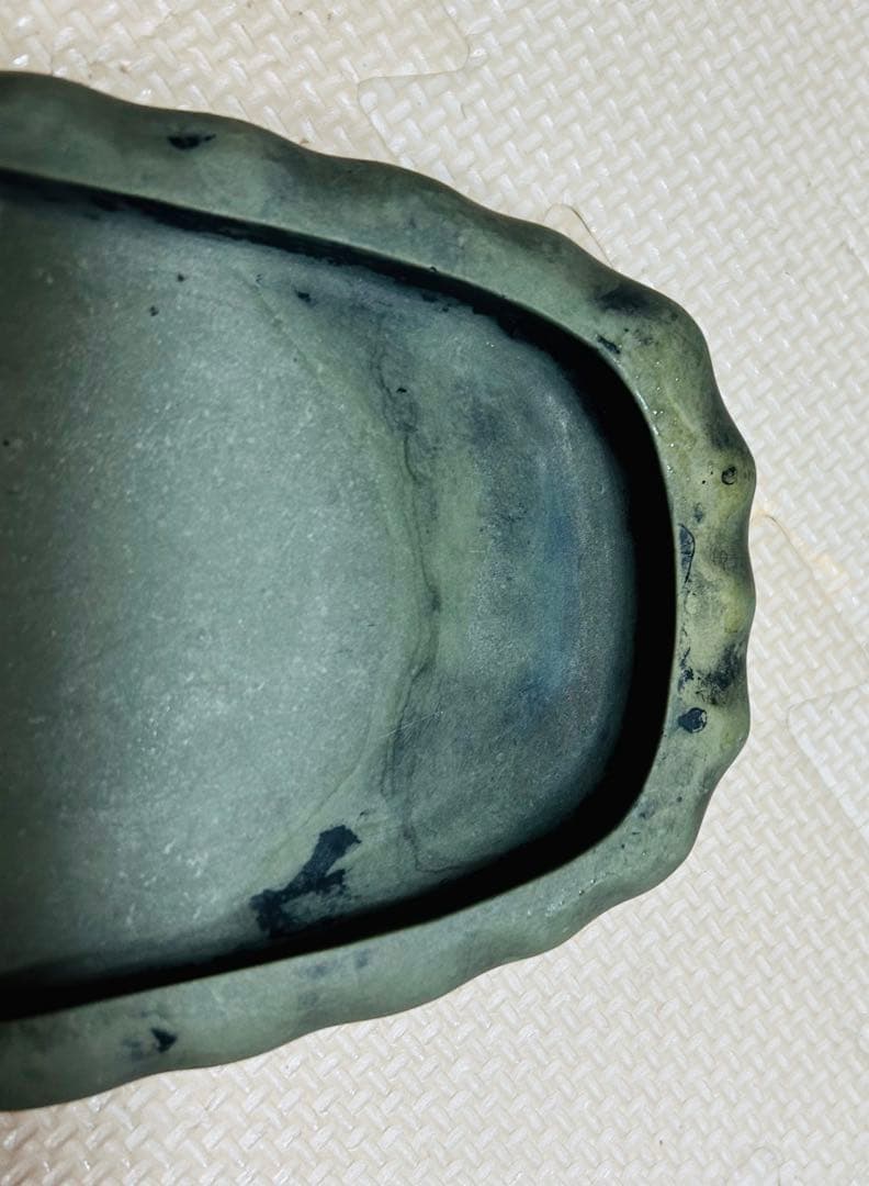 中国 古硯　清時代　緑端渓硯　書道具