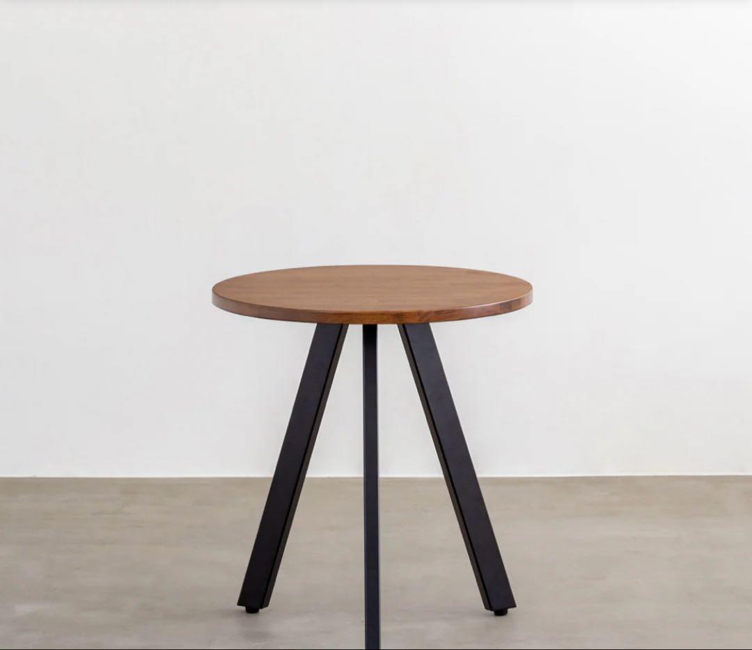 カナデモノ　THE CAFE TABLE 65cm Black Brown