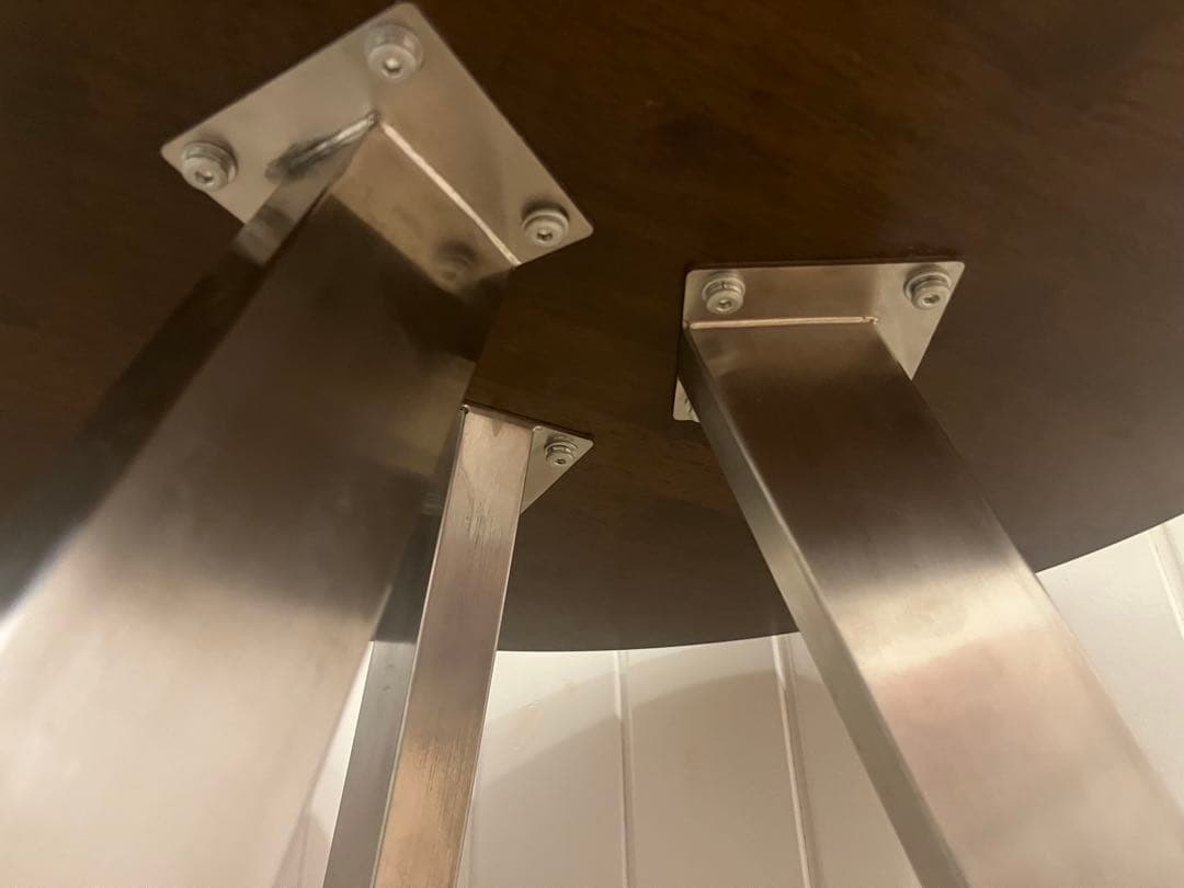 カナデモノ　THE CAFE TABLE 65cm Black Brown