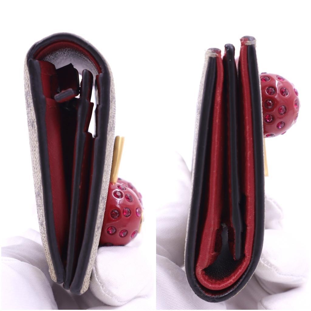 GGスプリーム チェリー PVC 二つ折り財布