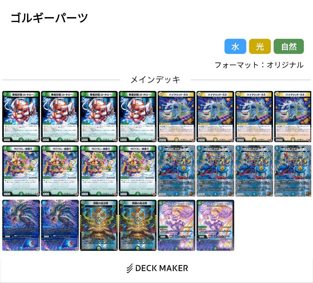 【匿名発送】トリーヴァ ゴルギーオージャー　デッキ　パーツ付き　おやつHM 横入