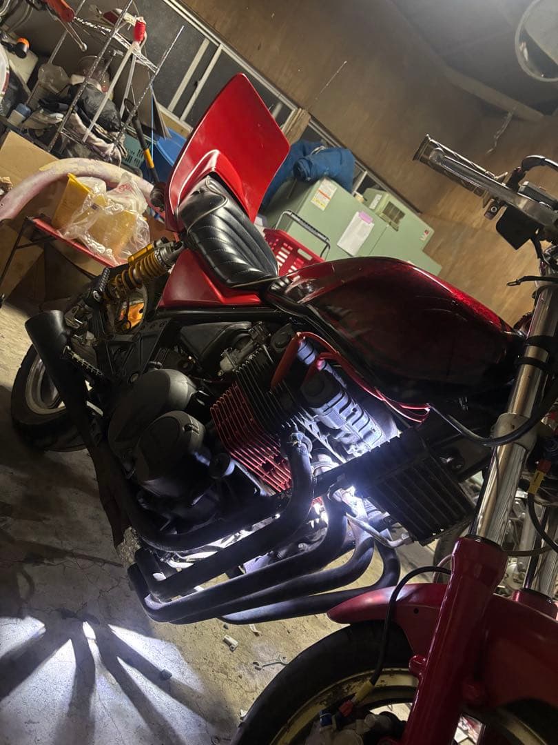 ゼファー400 ガソリンタンク　火の玉ラップ塗装