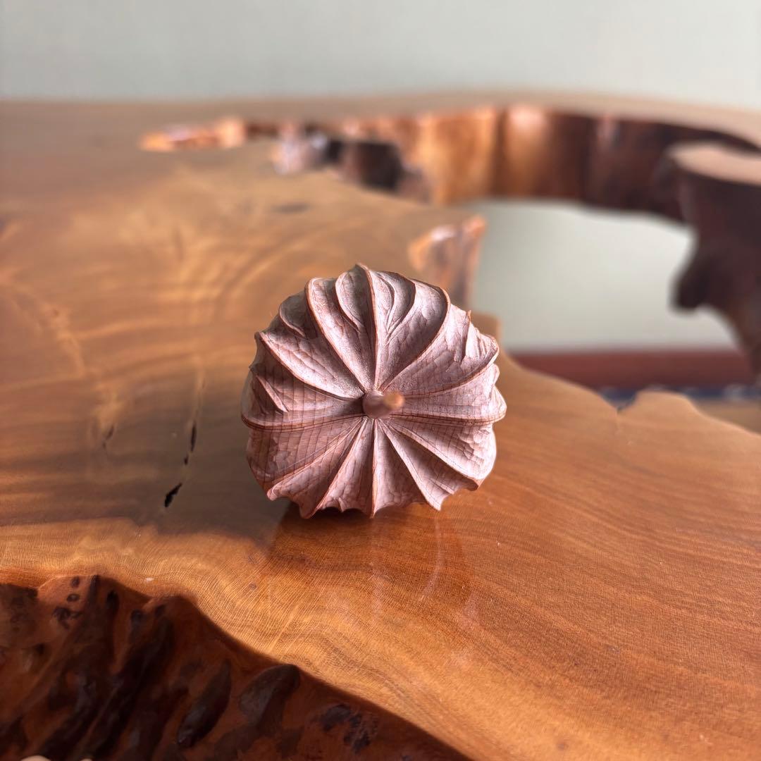 一位一刀彫 小坂礼之 ほおずき 香合 木製 茶道具 共箱 飛騨高山 細密彫