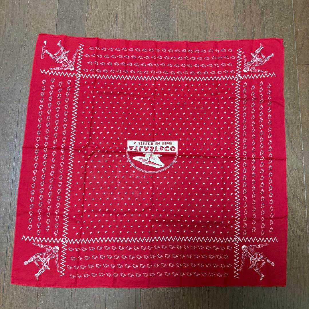 【美品】ATLAST&CO アットラスト バンダナ 赤