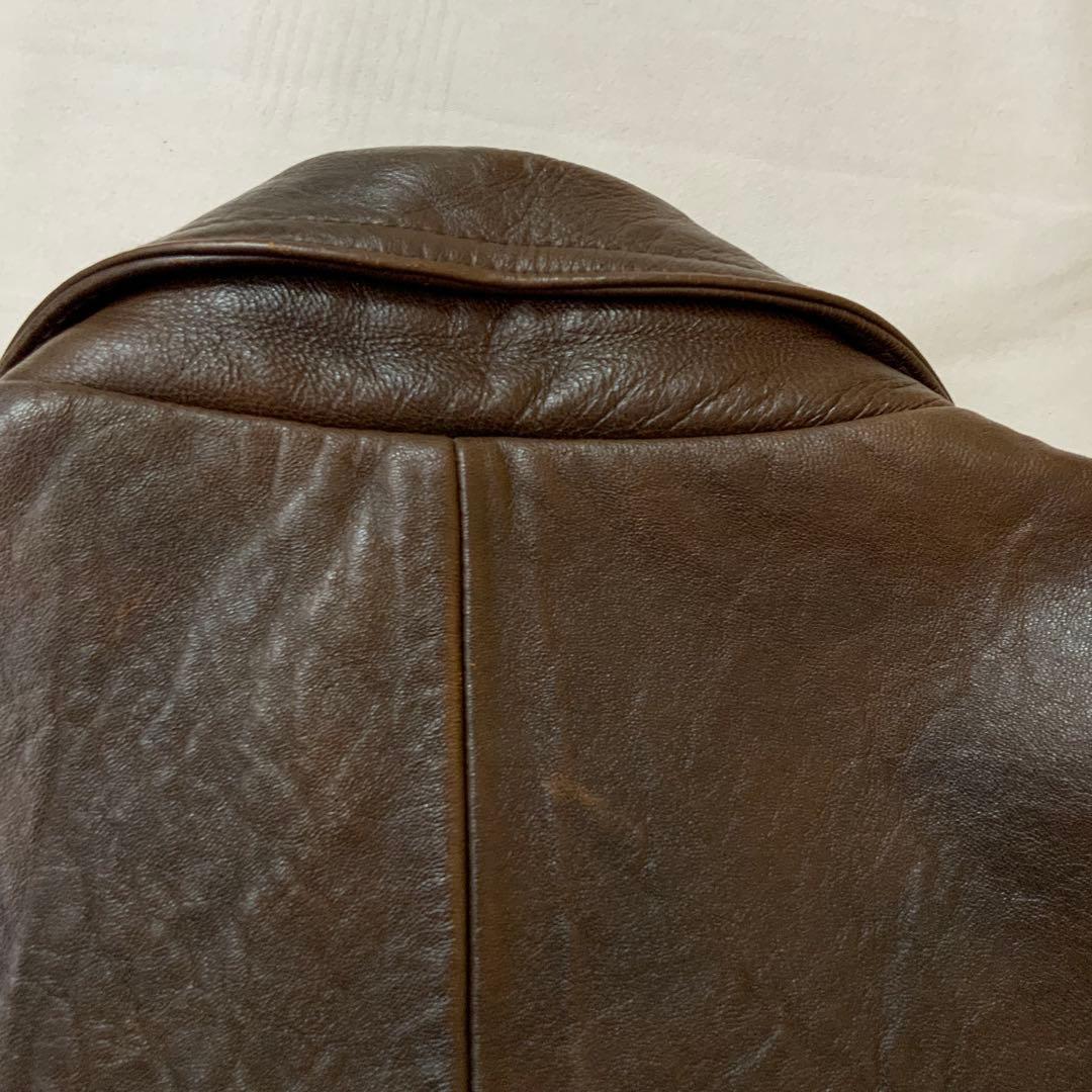 A/W BONMERLEN ボンマーレン レザージャケット 4L ブラウン