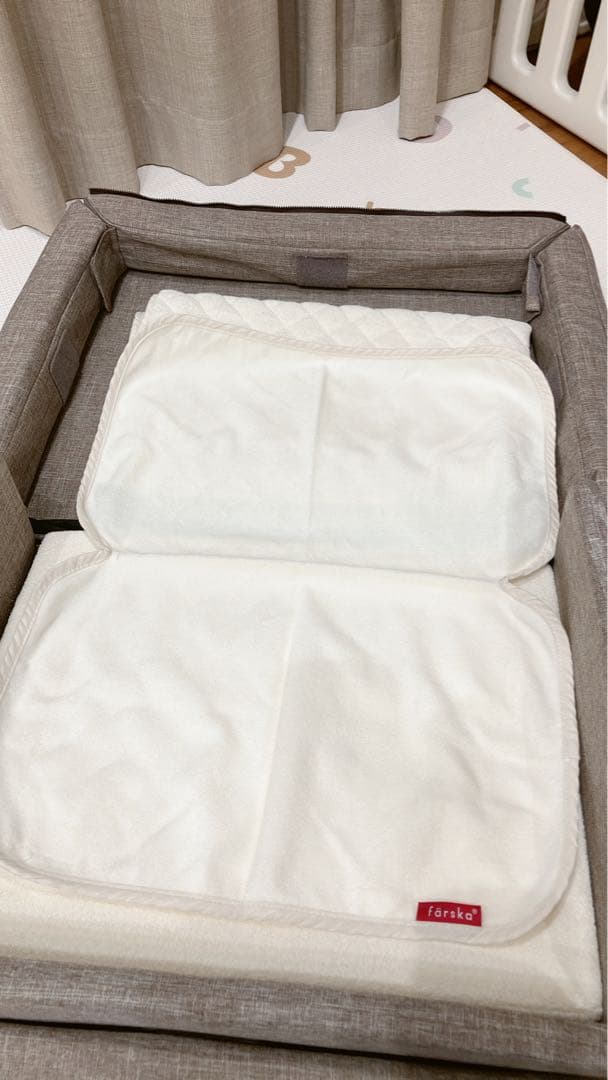 折りたたみベッド グレー 布団セット付き