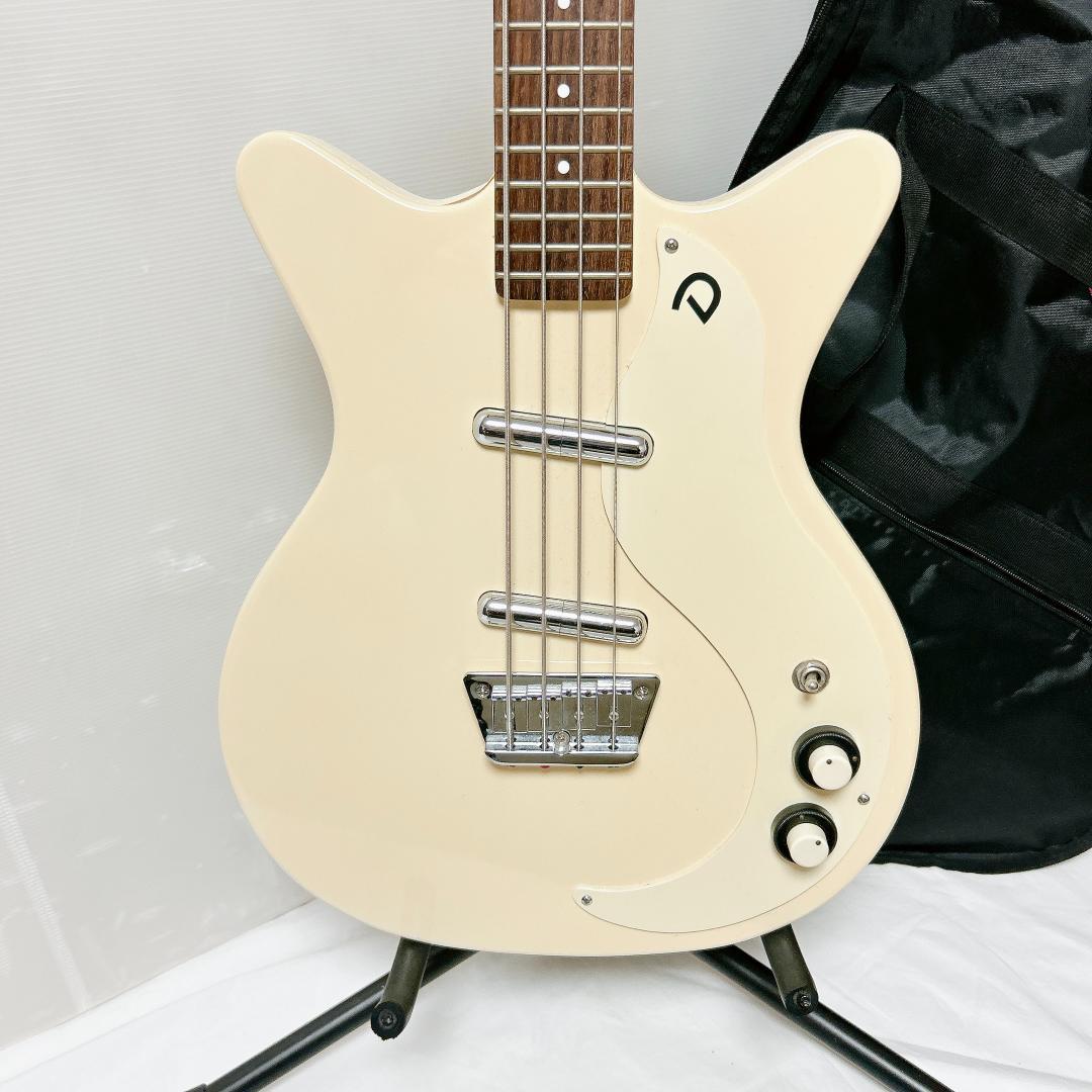 美品 Dan electro ダンエレクトロ 59 DC BASS ホワイト