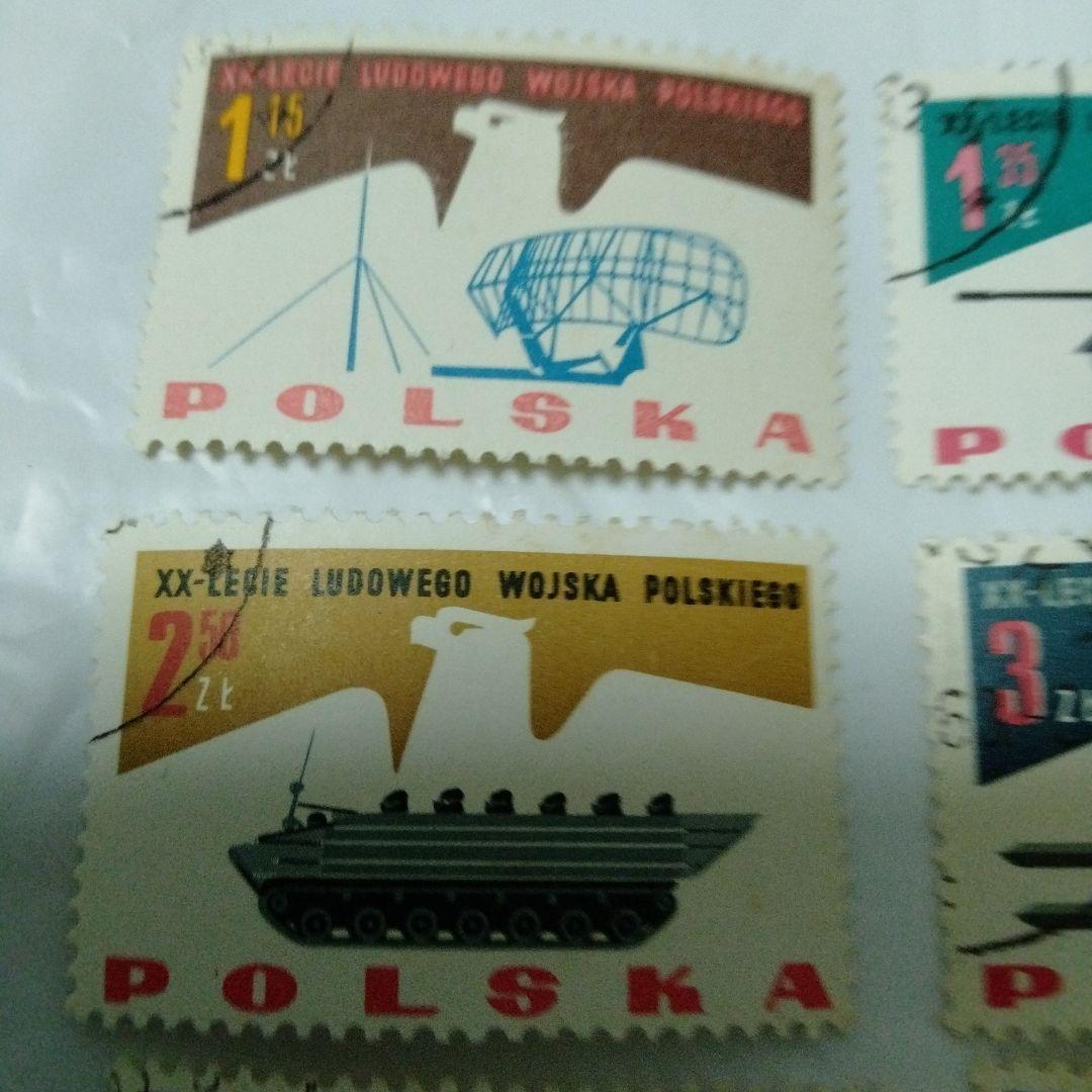 ミリタリー切手　冷戦時代　ポーランド人民軍創立20周年記念切手　T-62