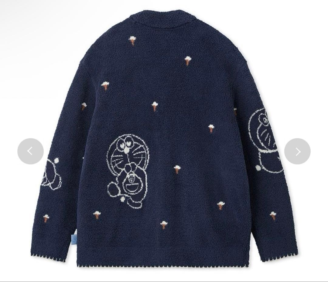 ジェラピケ　【ドラえもん】【メンズ】ベビモコジャガードカーディガン　Mサイズ