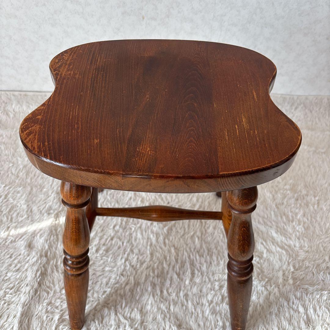 まつ様リクエスト品】飛騨産業 キツツキマーク スツール 座彫り