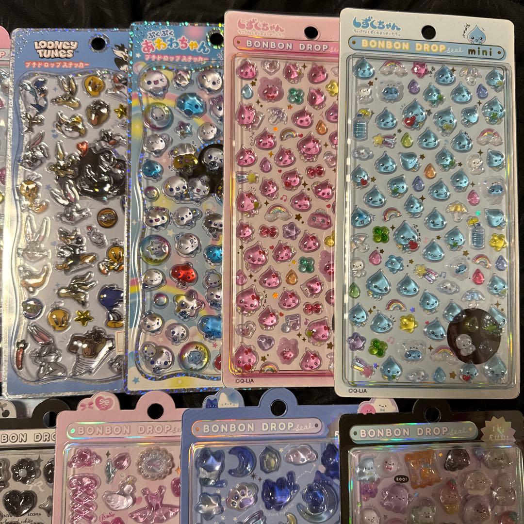 しずくちゃん　あわわちゃんボンボンドロップシール　 うるちゅるボンボンドロップ