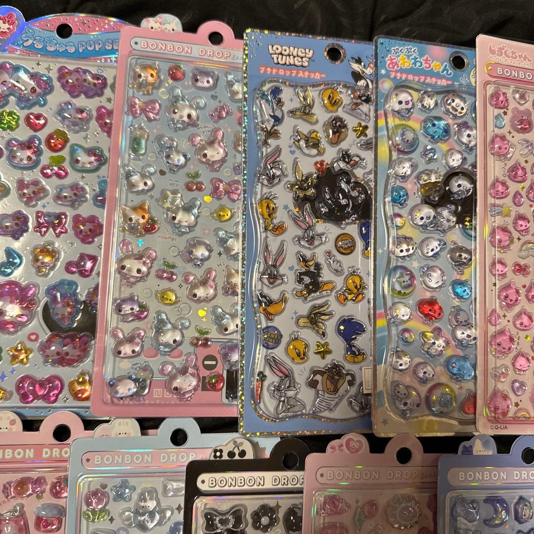 しずくちゃん　あわわちゃんボンボンドロップシール　 うるちゅるボンボンドロップ