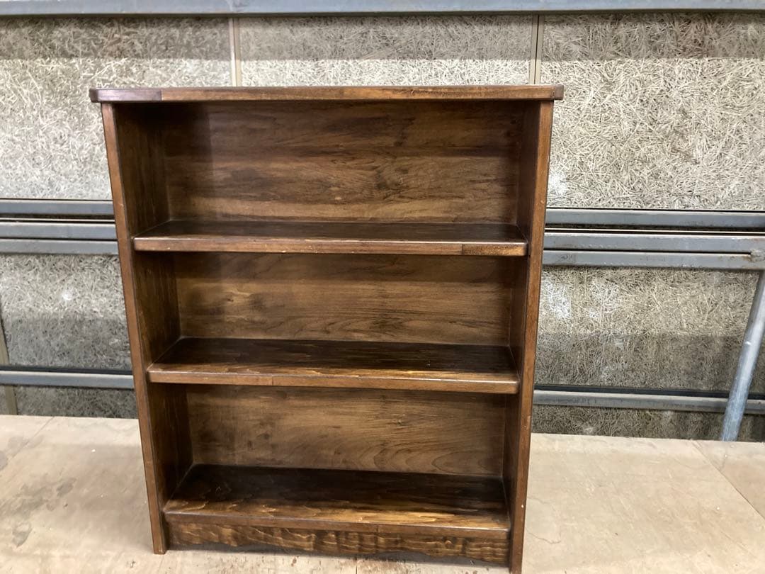 【昭和木材】アンティーク 本棚 書棚 無垢材 収納棚 古家具 昭和レトロ