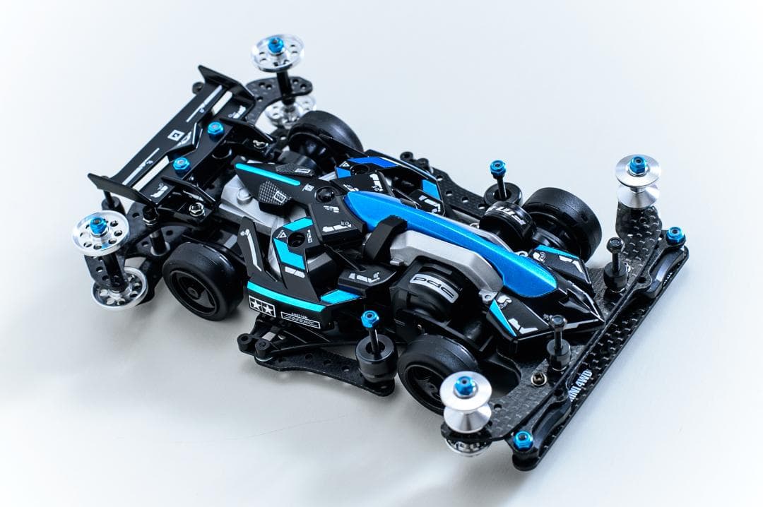 ミニ四駆完成品★マッハフレームFMA BKBLフルベアリング未走行
