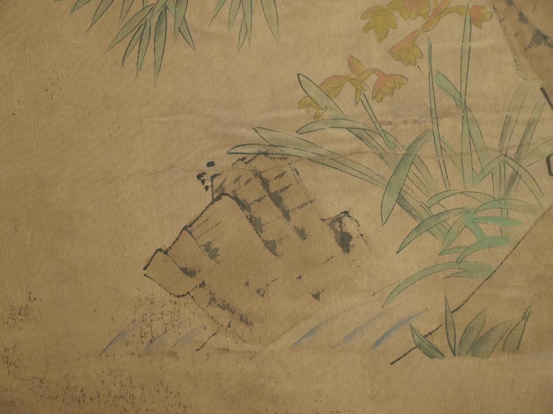 民間仕入れ品　中国　近时代の画家　陈淳作 掛け軸　BD285A12-1